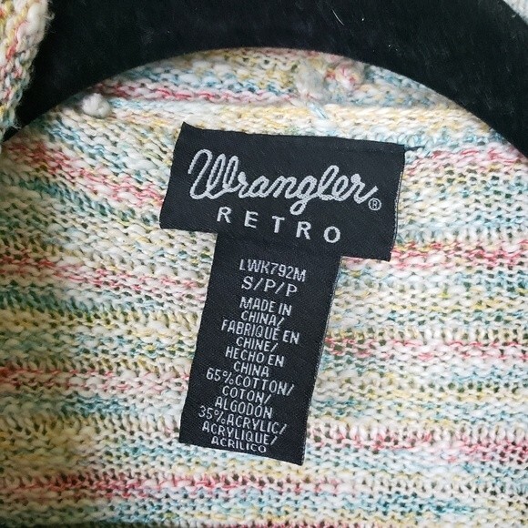 Wrangler Retro Boho Pastel Open Face Fringe jacket size Small - Picture 9 of 9